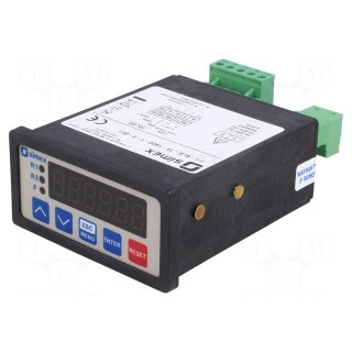 Counter: electronical | LED | pulses | 999999 | supply | IP65 | 19÷50VDC