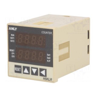 Counter: electronical | LED x2 | pulses | 9999 | DPDT | IN 1: NPN,PNP