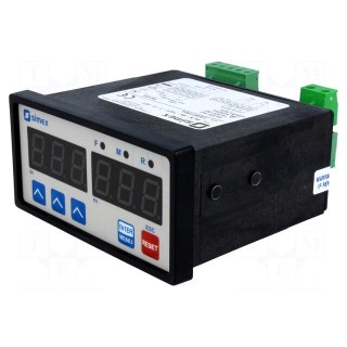 Counter: electronical | LED x2 | pulses | 999 | supply | IP65 | 19÷50VDC