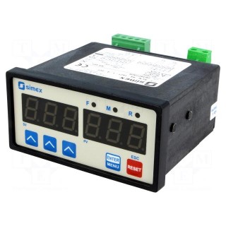 Counter: electronical | LED x2 | pulses | 999 | supply | IP65 | 85÷260VDC