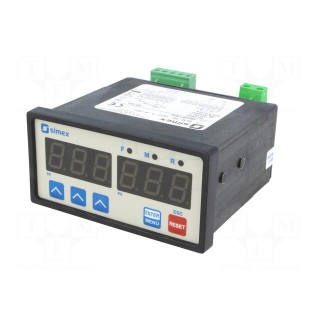 Counter: electronical | LED x2 | pulses | 999 | supply | IP65 | 85÷260VDC