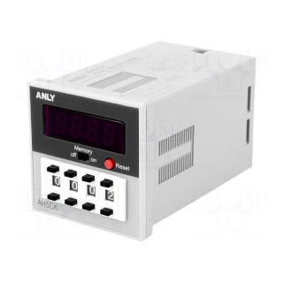 Counter: electronical | LED,mechanical indicator | pulses | 9999