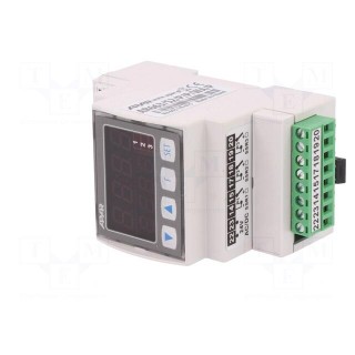 Module: dual channel regulator | relay | OUT 2: relay | DIN | 0÷50°C