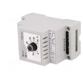 Module: regulator | NTC 47kOhm | temperature | NC,relay | DIN | 5÷35°C