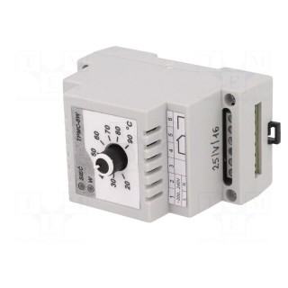 Module: regulator | NTC 47kOhm | temperature | NO,relay | DIN | 20÷90°C