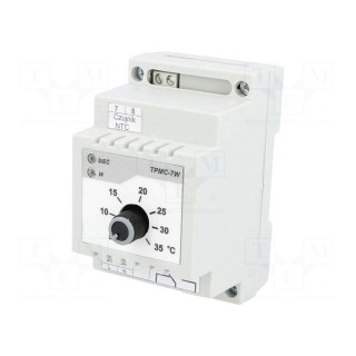 Module: regulator | NTC 47kOhm | temperature | NO,relay | DIN | 5÷35°C