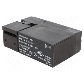 Safety switch: bolting | AZM 170 | NC x2 | IP67 | plastic | black | 24VDC