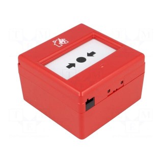 Safety switch: fire warning hand switch | CXM | SPDT | IP24 | ABS | red