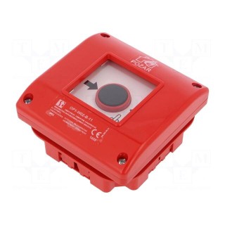 Safety switch: fire warning hand switch | Series: OP1 | IP65