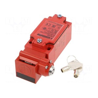 Safety switch: key operated | XCSC | NC + NO x2 | IP67 | metal | red