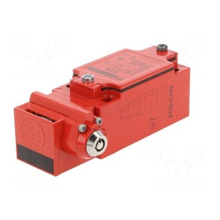 Safety switch: key operated | XCSC | NC x2 + NO | IP67 | metal | red