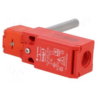 Safety switch: hinged | ENSIGN | NC x2 | IP67 | -20÷80°C | red | Mat: PBT