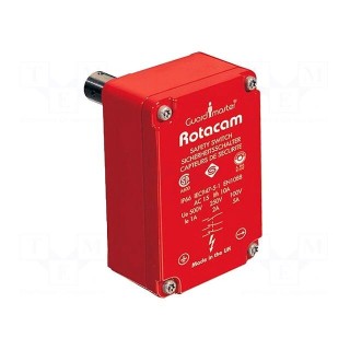 Safety switch: hinged | ROTACAM | NC x2 | IP66 | -20÷80°C | red