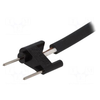 Cable with plug | 24VDC | 230VAC | -20÷55°C | Colour: black | 2m