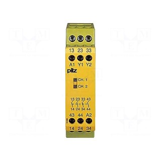 Module: safety relay | Series: PZE X4 | OUT: 2 | Mounting: DIN | 24VDC