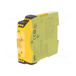 Module: safety relay | PNOZ s3 C | Usup: 24VDC | IN: 3 | OUT: 3 | -10÷55°C