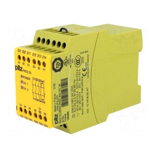 Module: safety relay | PNOZ X3 | 230VAC | Usup: 24VDC | IN: 2 | OUT: 5