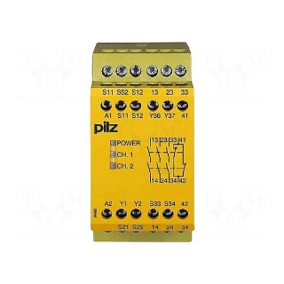 Module: safety relay | Series: PNOZ X4 | OUT: 4 | Mounting: DIN | 230VAC