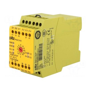 Module: safety relay | PNOZ XV2 | Usup: 24VDC | Contacts: NO x4 | IN: 2