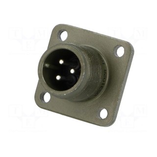Connector: circular | Series: DS/MS | socket | male | PIN: 3 | soldering