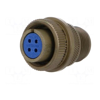 Connector: circular | Series: 97 | plug | female | PIN: 4 | silver plated