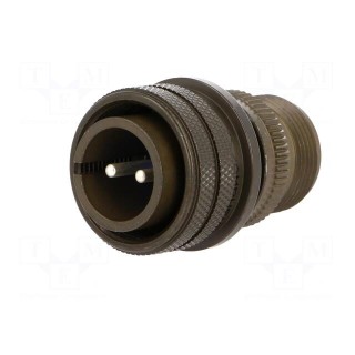 Connector: circular | Series: 97 | plug | male | PIN: 2 | silver plated