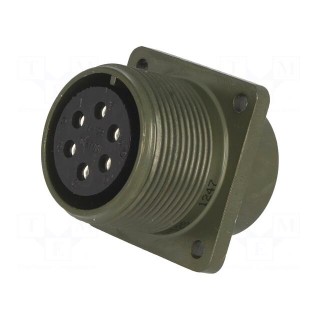 Connector: circular | size 18 | MS/DS | aluminium alloy | olive | PIN: 6