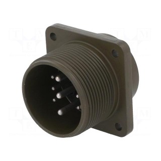 Connector: circular | socket | PIN: 9(3+6) | male | soldering | MS/DS