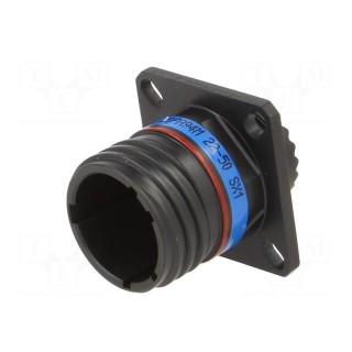 Connector: military | socket | male | PIN: 10 | size 13 | black | crimped