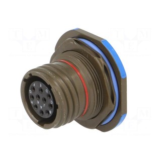 Connector: military | size 13 | MIL-DTL-38999 Series III | olive