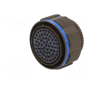 Connector: military | plug | female | PIN: 61 | size 25 | olive | crimped