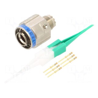 Connector: military | plug | male | PIN: 6 | size 9 | aluminium alloy