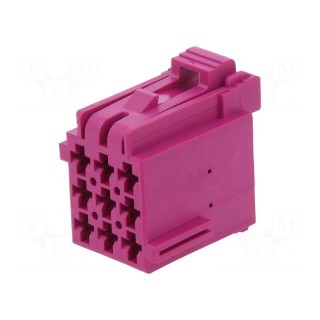 Connector: automotive | JPT | female | plug | for cable | PIN: 9 | violet