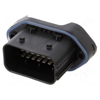 Connector: automotive | LEAVYSEAL | male | socket | PIN: 21 | black | THT