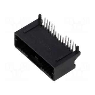 Connector: automotive | Mini50 | male | socket | on PCBs | PIN: 24 | black