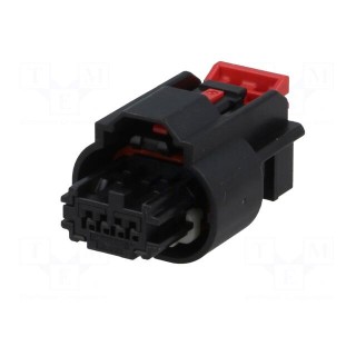 Connector: automotive | Mini50 Sealed | plug | female | PIN: 4 | black
