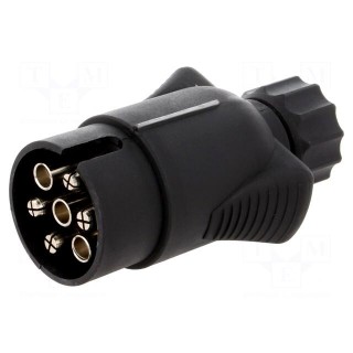 Connector: automotive | plug | PIN: 7 | nickel plated | 12VDC | 7mm