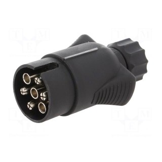 Connector: automotive | plug | PIN: 7 | nickel plated | 12VDC | 7mm
