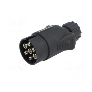 Connector: automotive | plug | PIN: 7 | nickel plated | 12VDC | 6mm