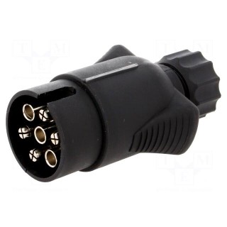Connector: automotive | plug | PIN: 7 | nickel plated | 12VDC | 10mm