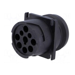 Connector: wire-wire | AHD | socket | male | PIN: 9 | Locking: bayonet