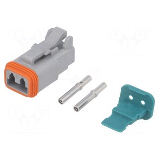 Connector: wire-wire | AT | plug | female | Size: 16 | 20AWG÷16AWG | PIN: 2