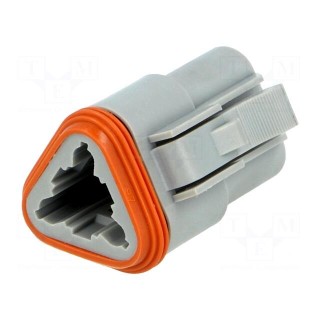 Connector: wire-wire | AT | plug | female | PIN: 3 | IP67 | Locking: latch