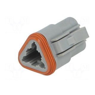 Connector: wire-wire | AT | plug | female | PIN: 3 | IP67 | Locking: latch