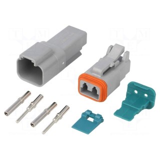 Connector: wire-wire | AT | plug | male + female | Size: 16 | PIN: 2 | 13A