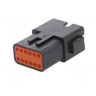 Connector: wire-wire | AT | plug | male | PIN: 12 | IP67 | Locking: latch