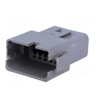 Connector: wire-wire | AT | plug | male | PIN: 12 | IP67 | Locking: latch