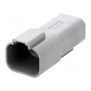 Connector: wire-wire | AT | plug | male | PIN: 4 | IP67 | Locking: latch