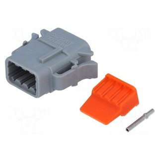 Connector: wire-wire | ATM | female | plug | for cable | PIN: 8 | crimped