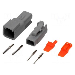 Connector: wire-wire | ATM | plug | male + female | Size: 20 | PIN: 2